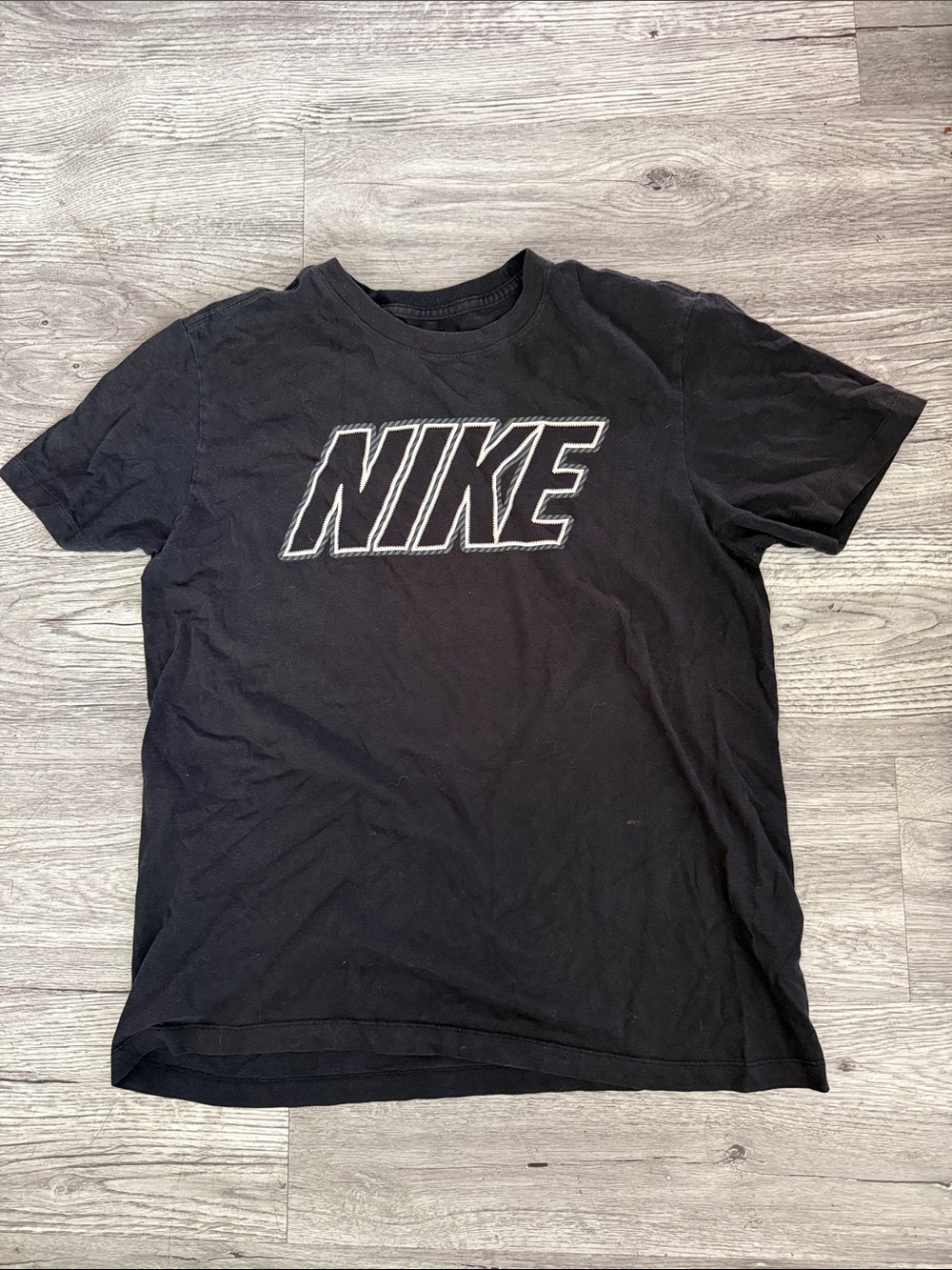 Nike Black Short-Sleeve Logo Tee
